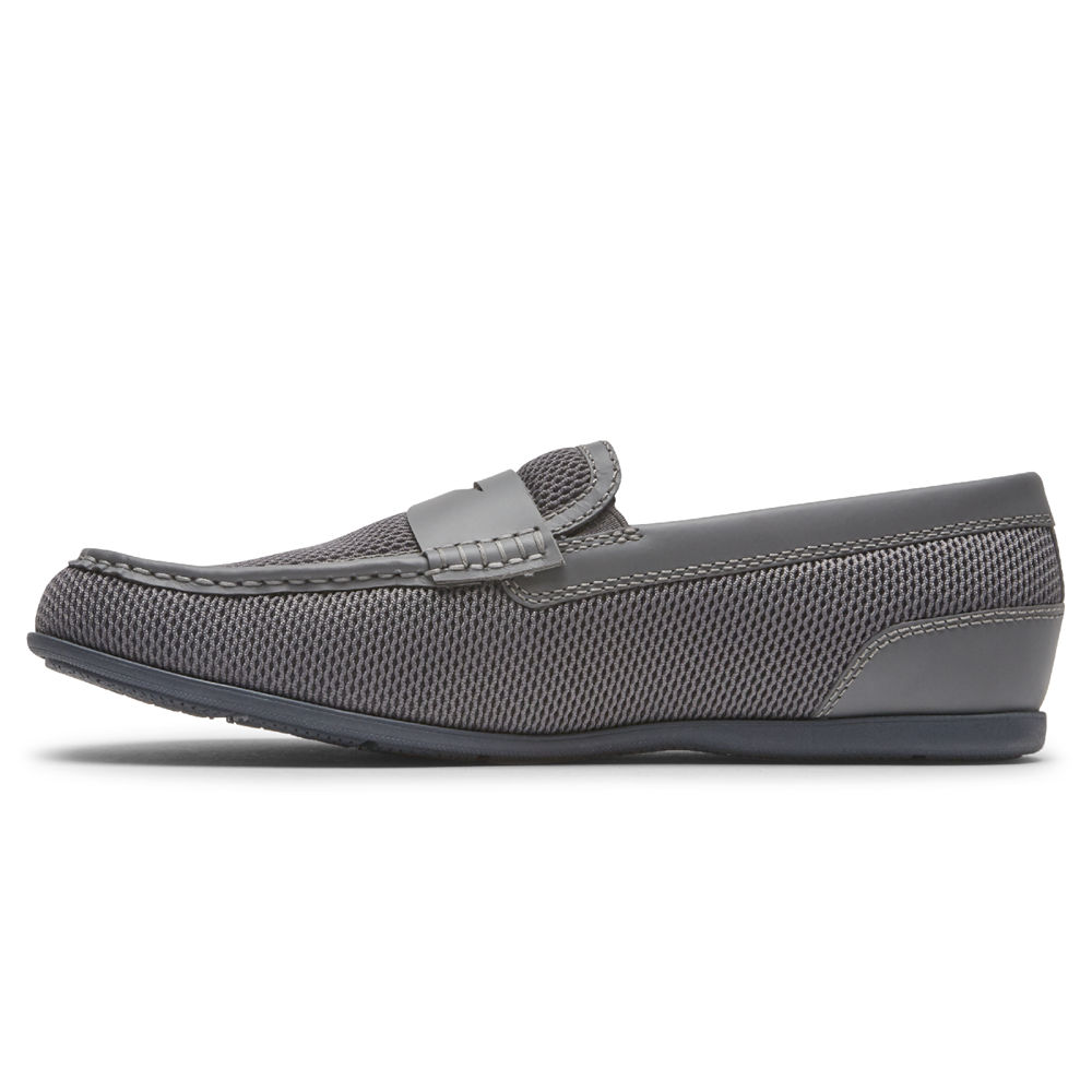 Rockport Slip-On For Mens Grey - Malcom Soft Moc Toe - YG7603924